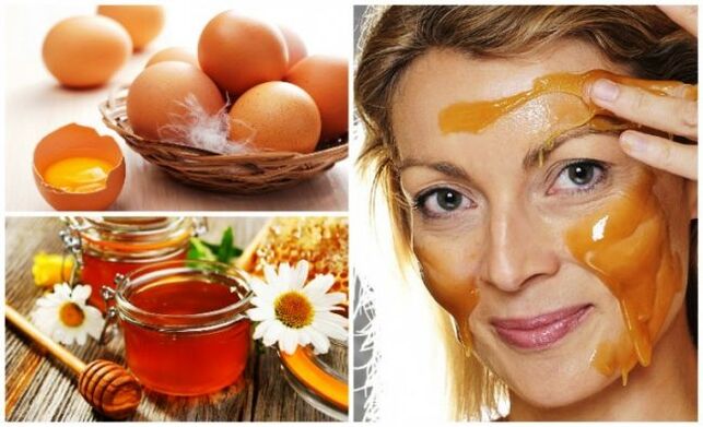 Un masque aux jaunes d'œufs et au miel aidera à tonifier la peau du visage. 